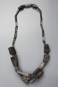 Aluminum (casted), Shibuici, Silver 925 oxidized, Aluminum powder mixed with paint