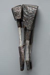 Aluminum (casted), Shibuici, Silver 925 oxidized, Steel, Aluminum powder mixed with paint